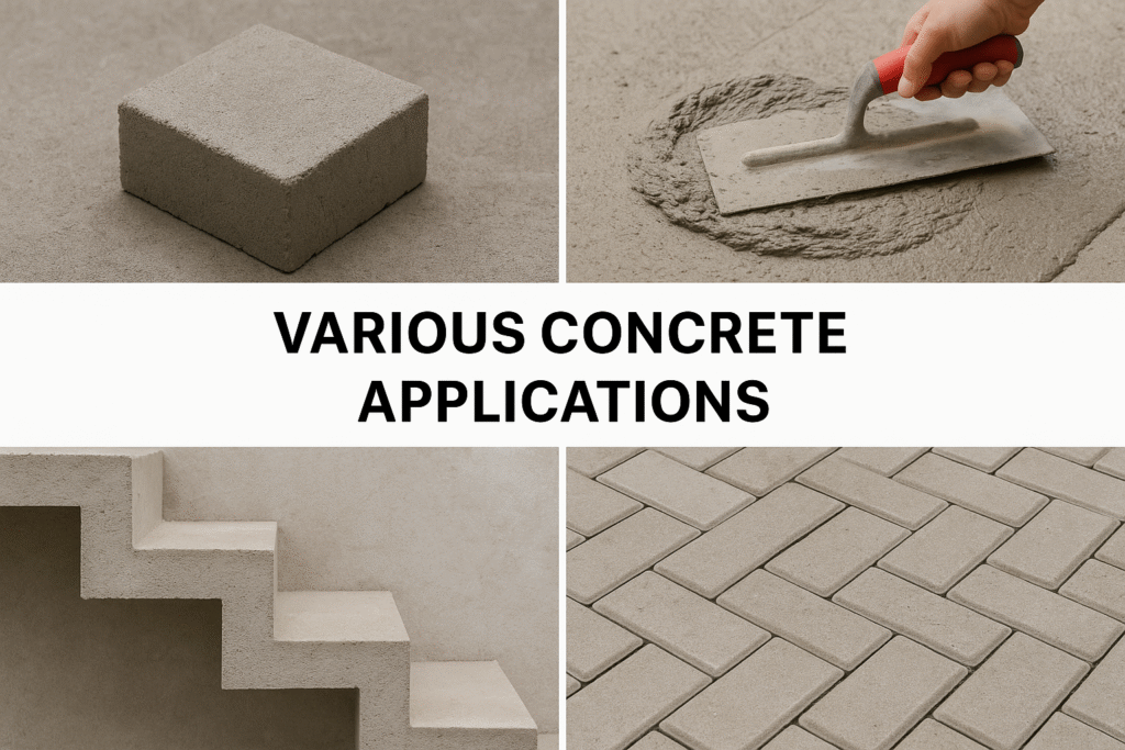 Various concrete applications