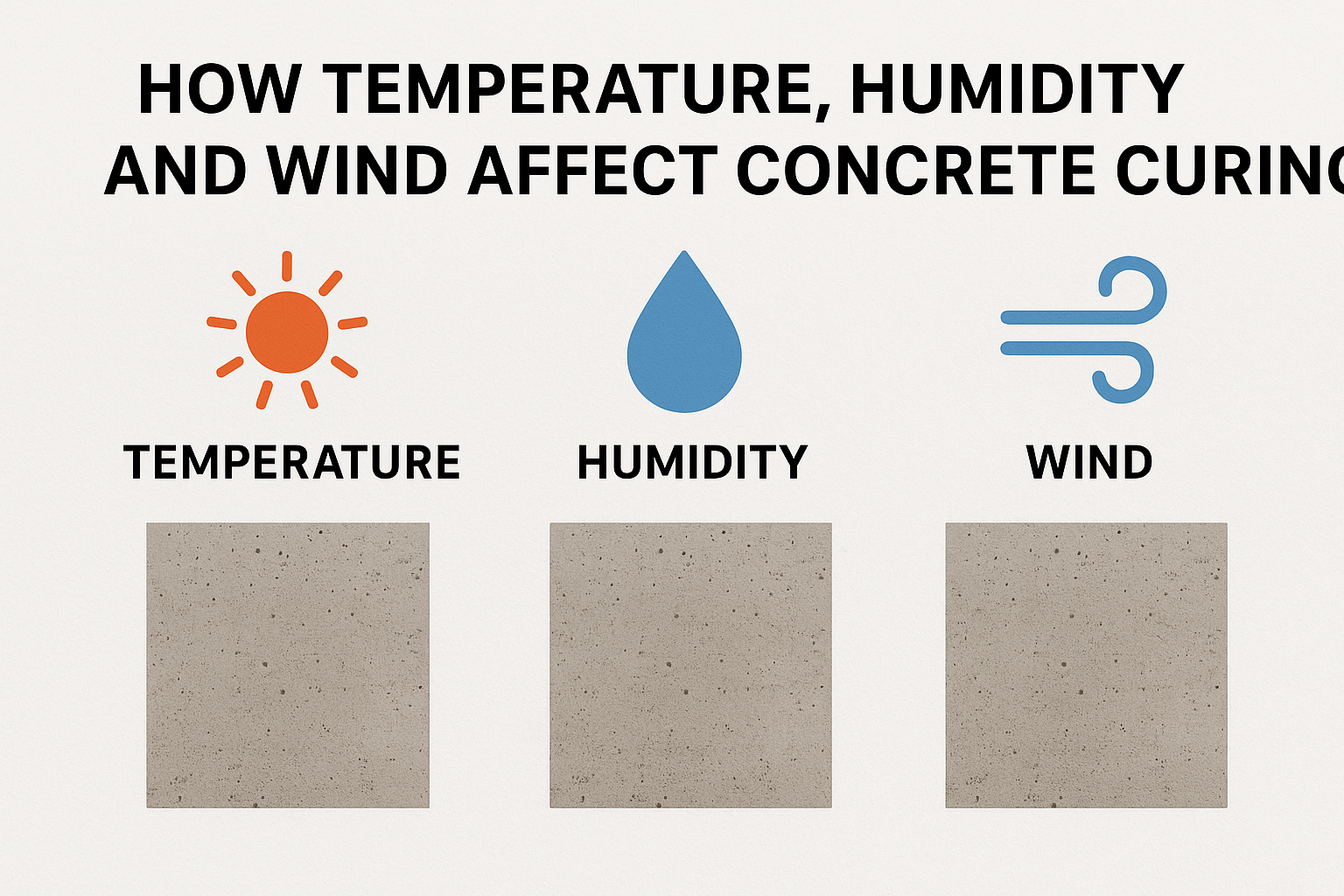 Environmental factors affecting concrete curing