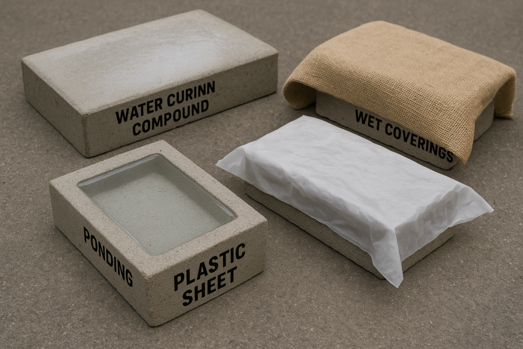 Concrete curing maintenance methods