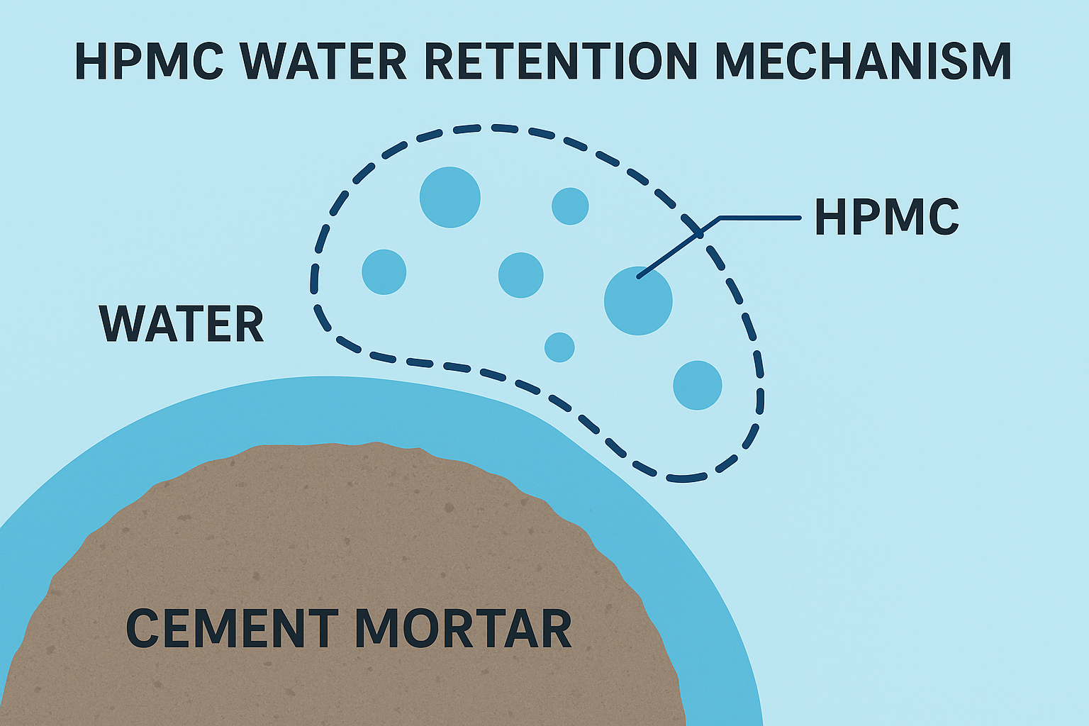 Water retention mechanism of HPMC