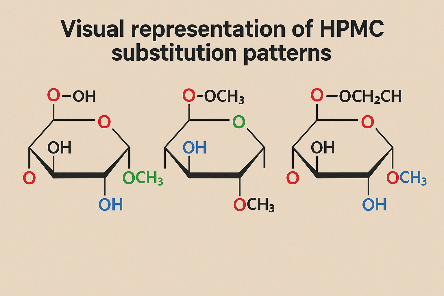 HPMC substitution degree diagram