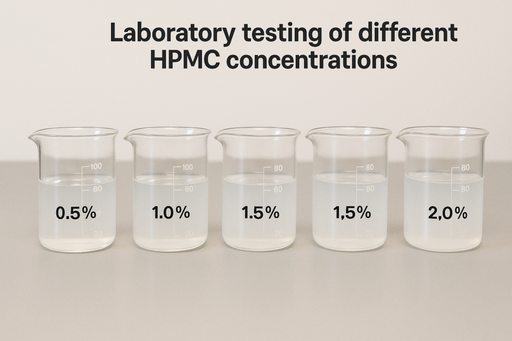 HPMC dosage testing in mortar