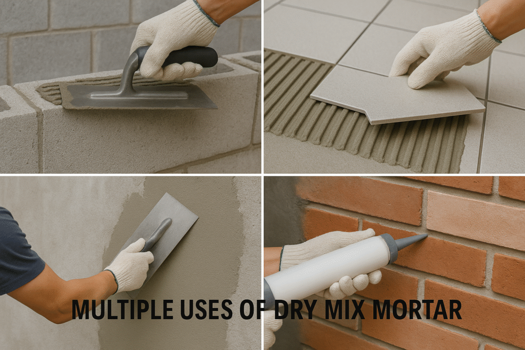 Various applications of dry mix mortar