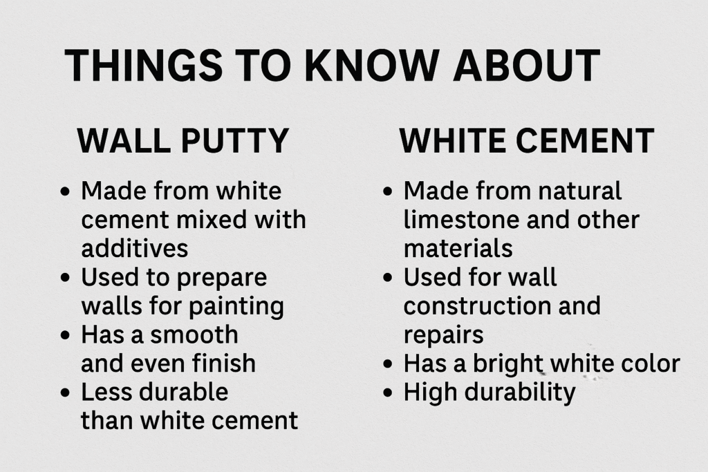Key differences chart