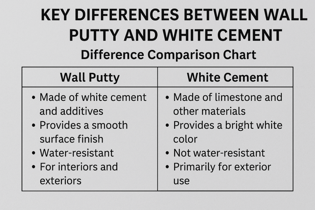 Difference comparison chart