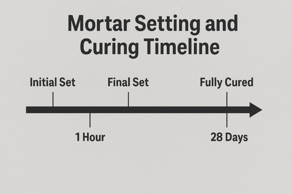 Mortar setting time chart