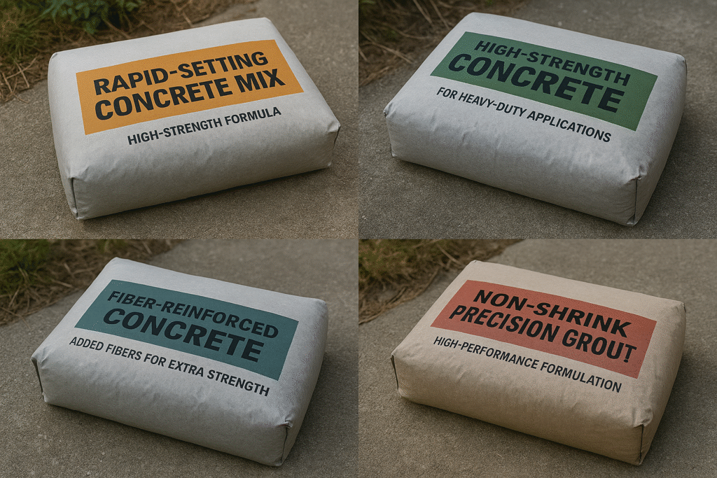 different types of concrete products