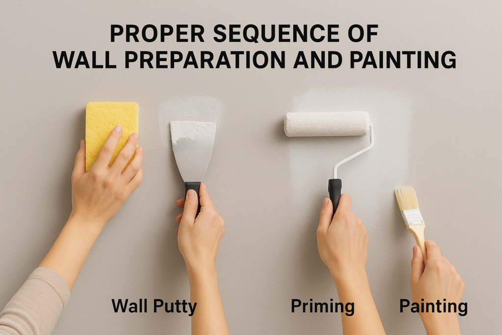 putty primer application sequence