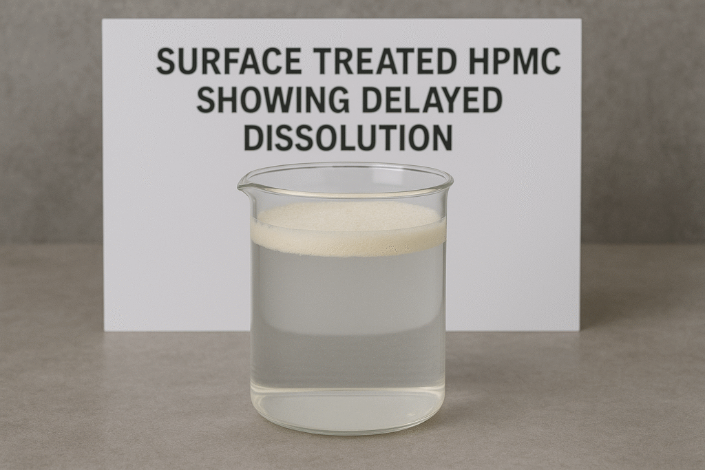 Surface treated HPMC in action