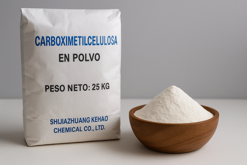 Polvo blanco de carboximetilcelulosa