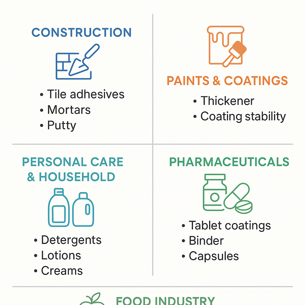 HPMC applications in different industries