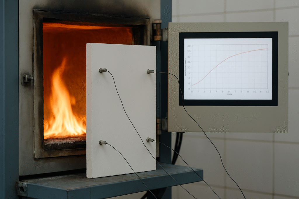 Fire resistance test of gypsum