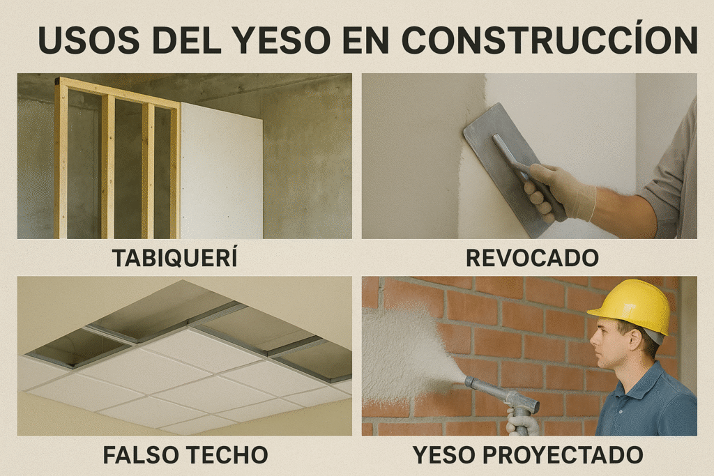 aplicaciones del yeso en construcción