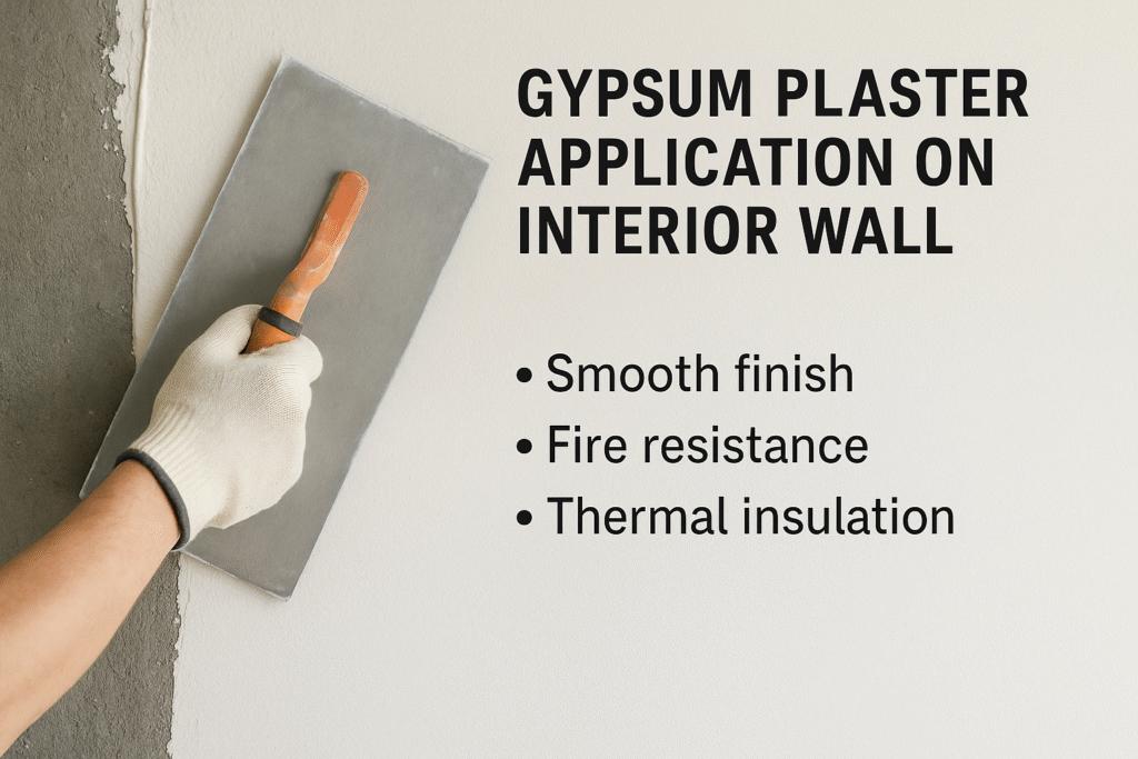 gypsum plaster properties benefits construction