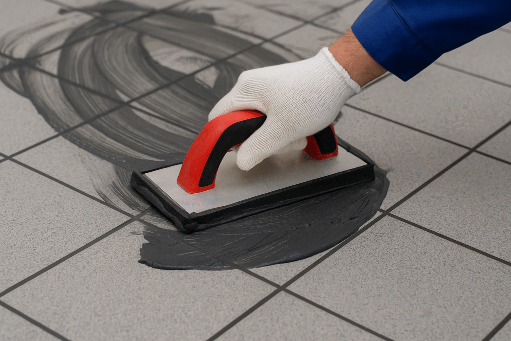 Epoxy grout application