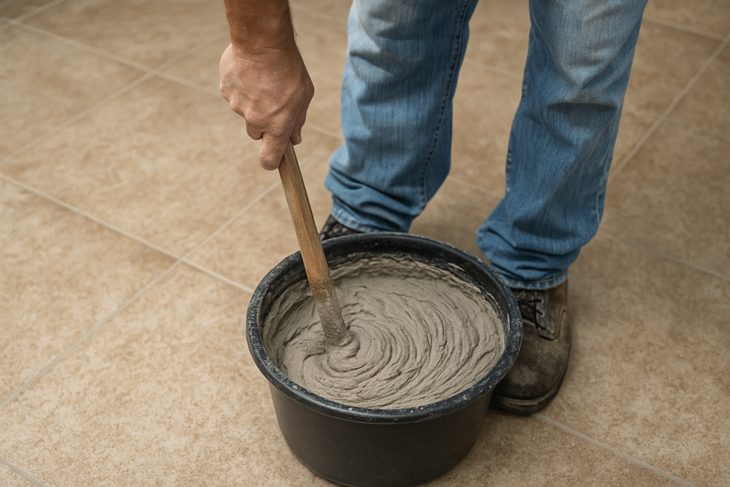 Mixing mortar properly