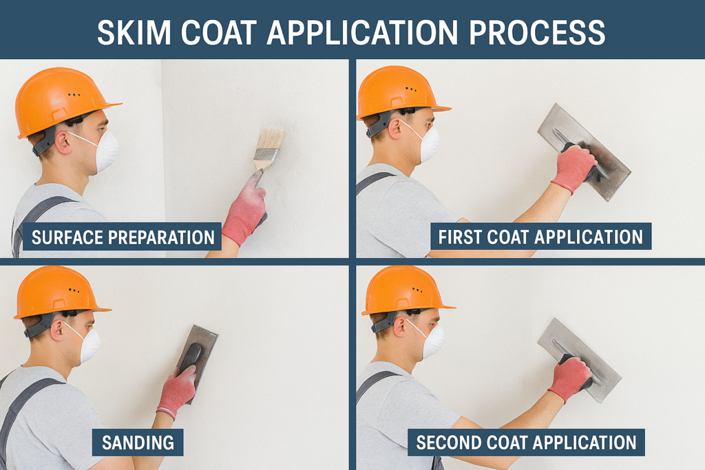skim coat application process