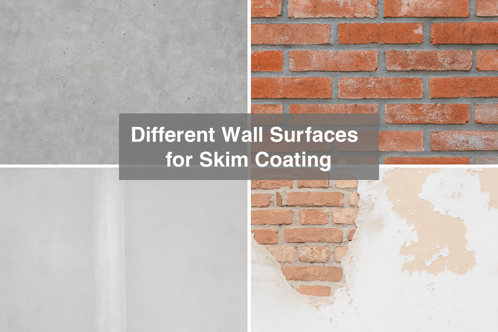 different wall surfaces for skim coating