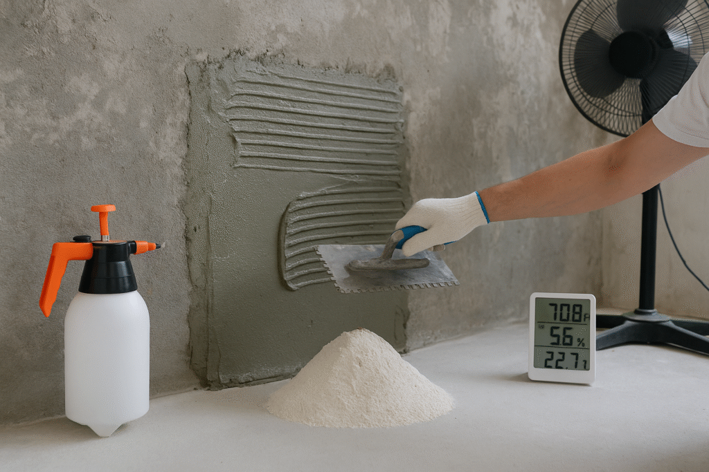 optimal mortar conditions