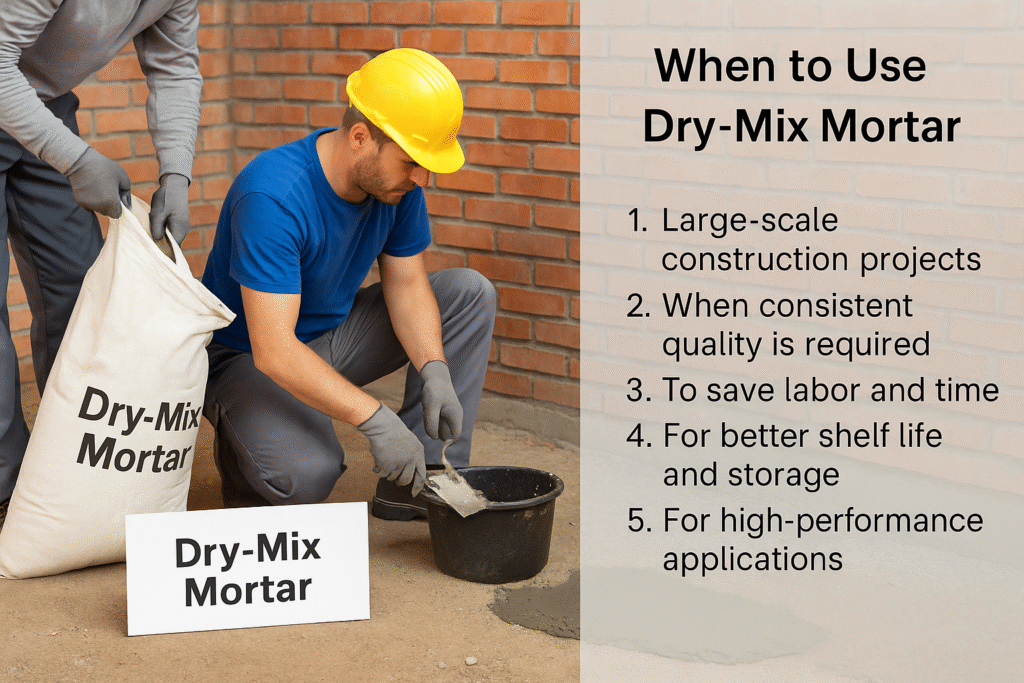 when to use dry mortar