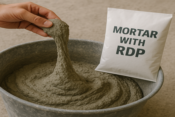 Mortar with RDP showing improved flexibility