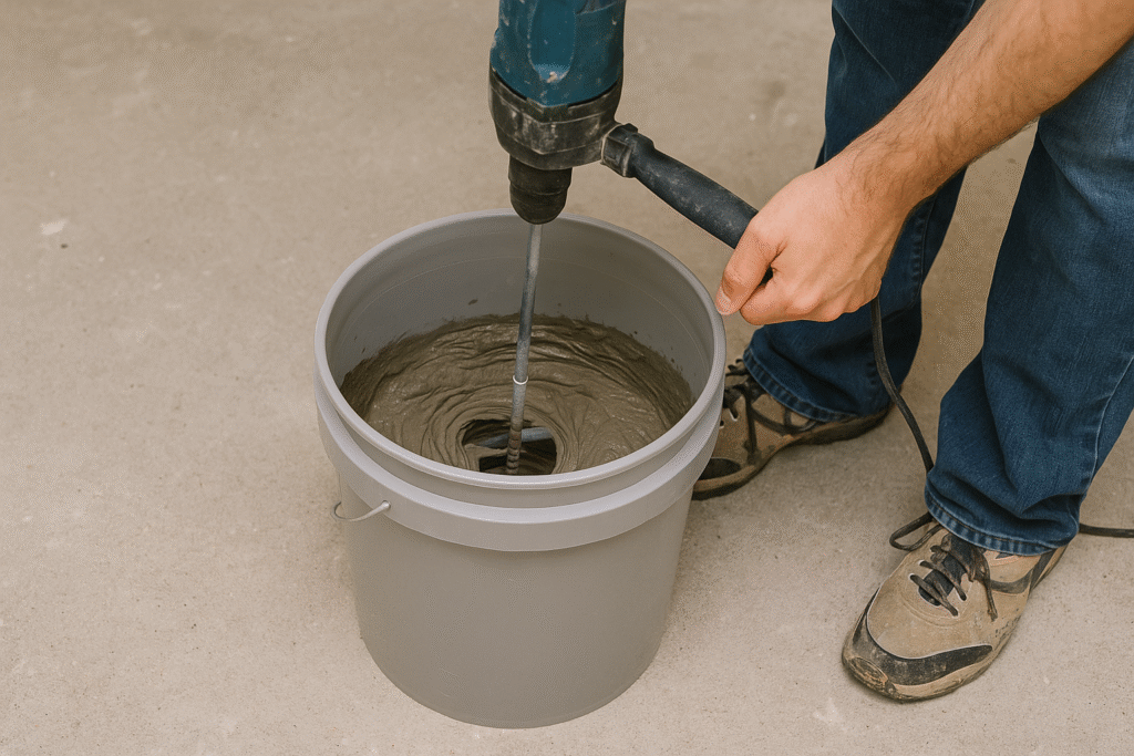 Applying latex-modified mortar latex-modified mortar application