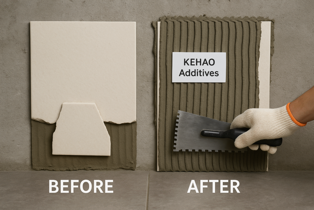 KEHAO additives for enhanced tile adhesive performance KEHAO additives for tile adhesives