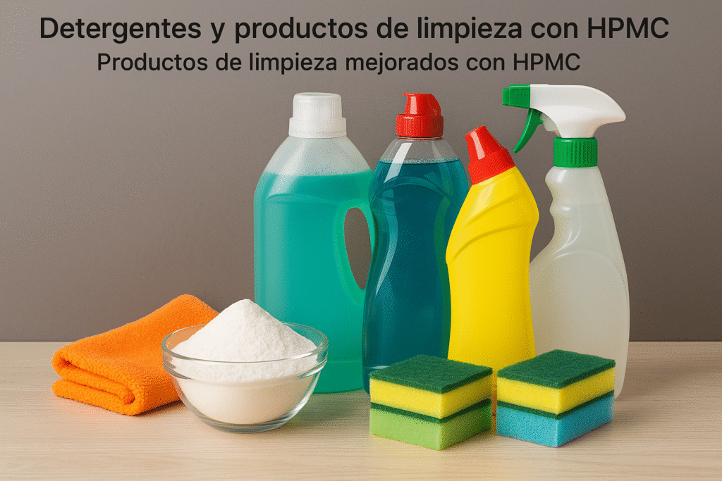 Detergentes y productos de limpieza con HPMC