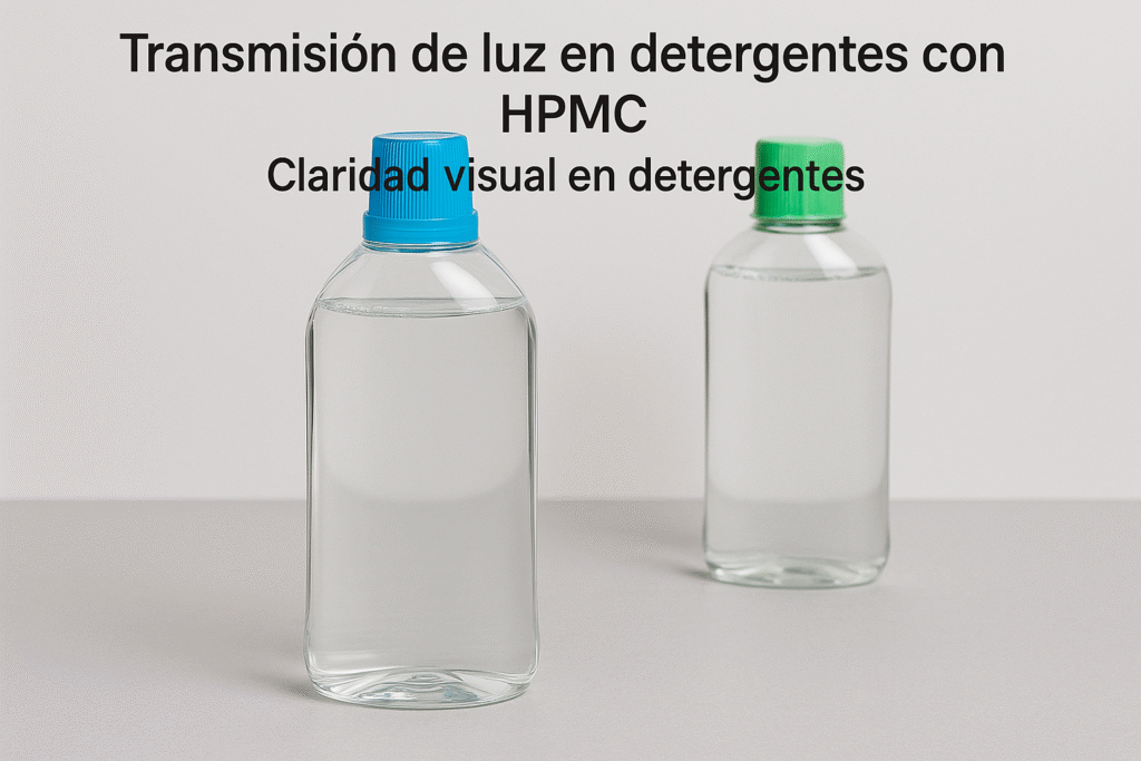 Transmisión de luz en detergentes con HPMC