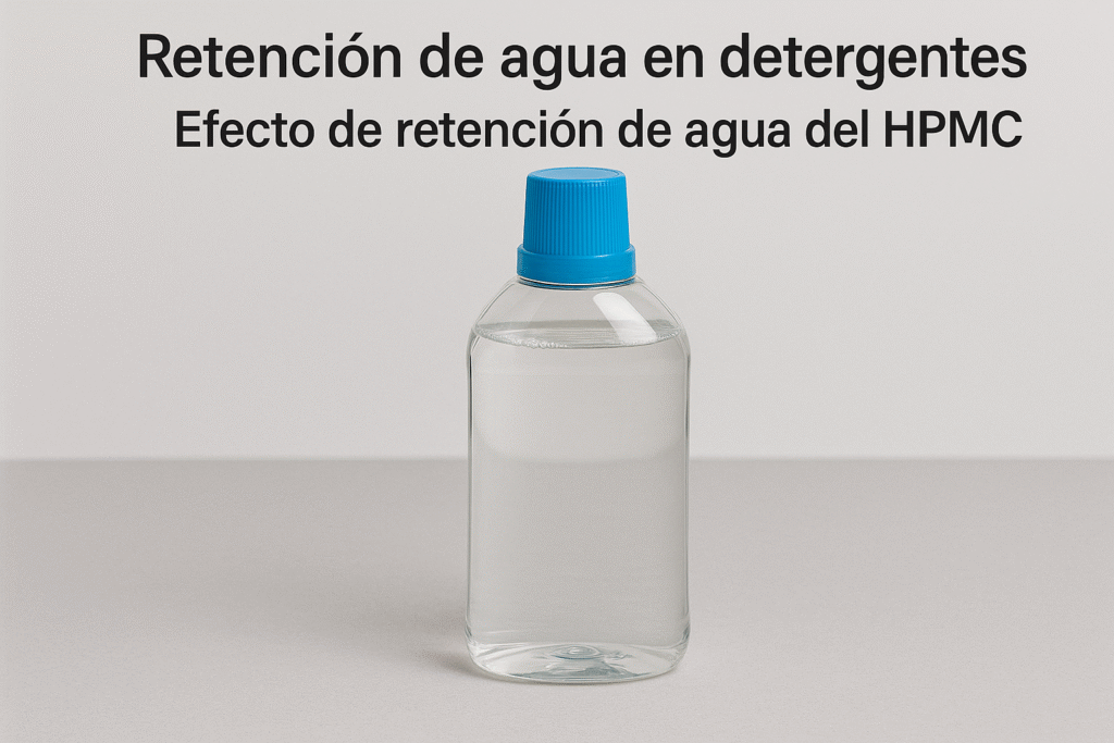 Retención de agua en detergentes