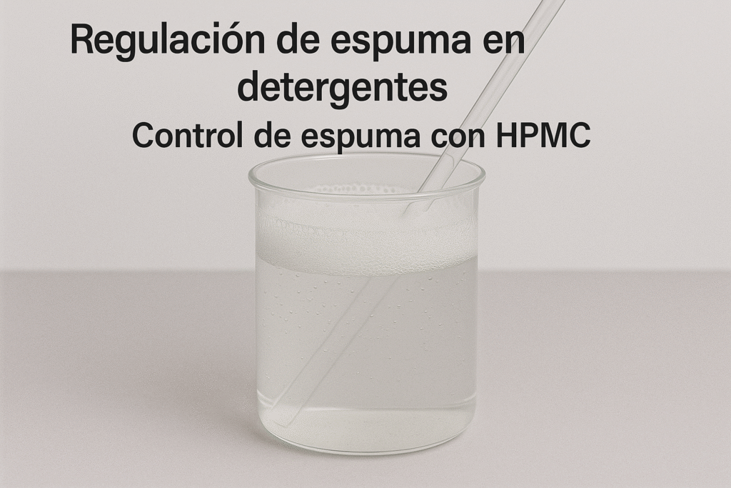 Regulación de espuma en detergentes