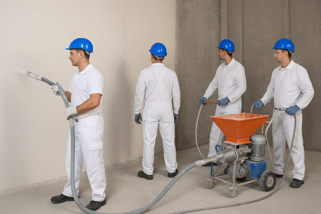 Machine spray application demonstration