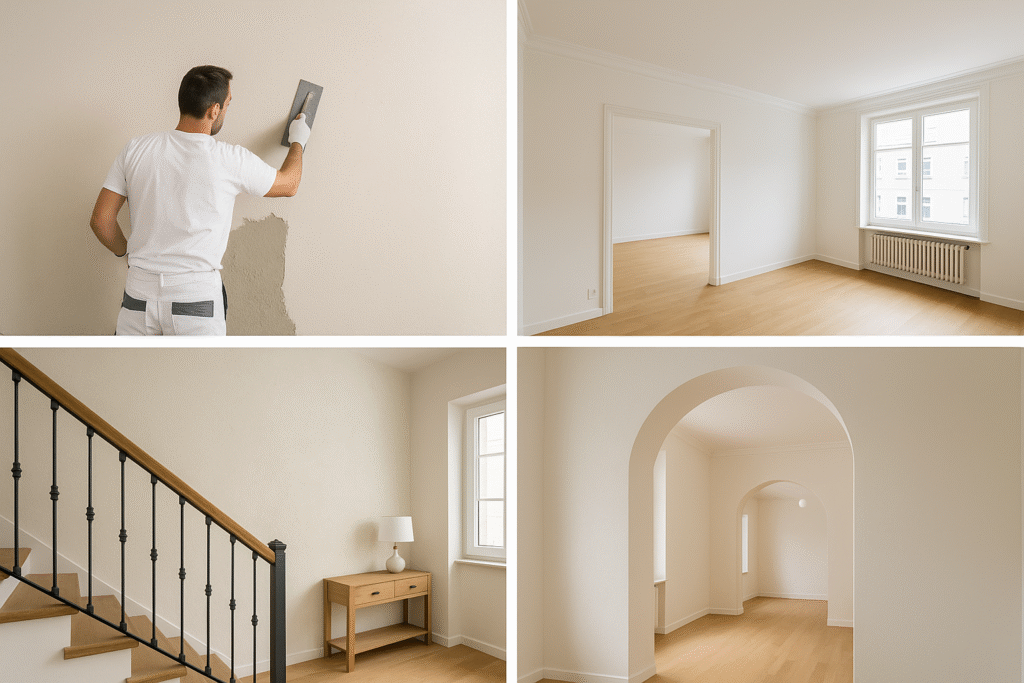 gypsum plaster interior application examples