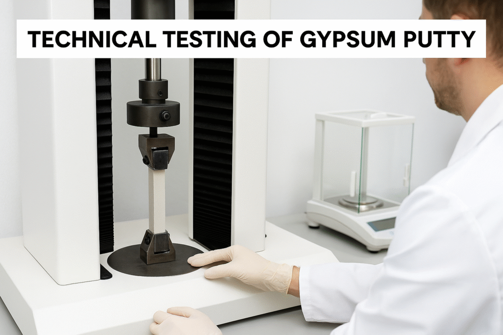 technical testing of gypsum putty