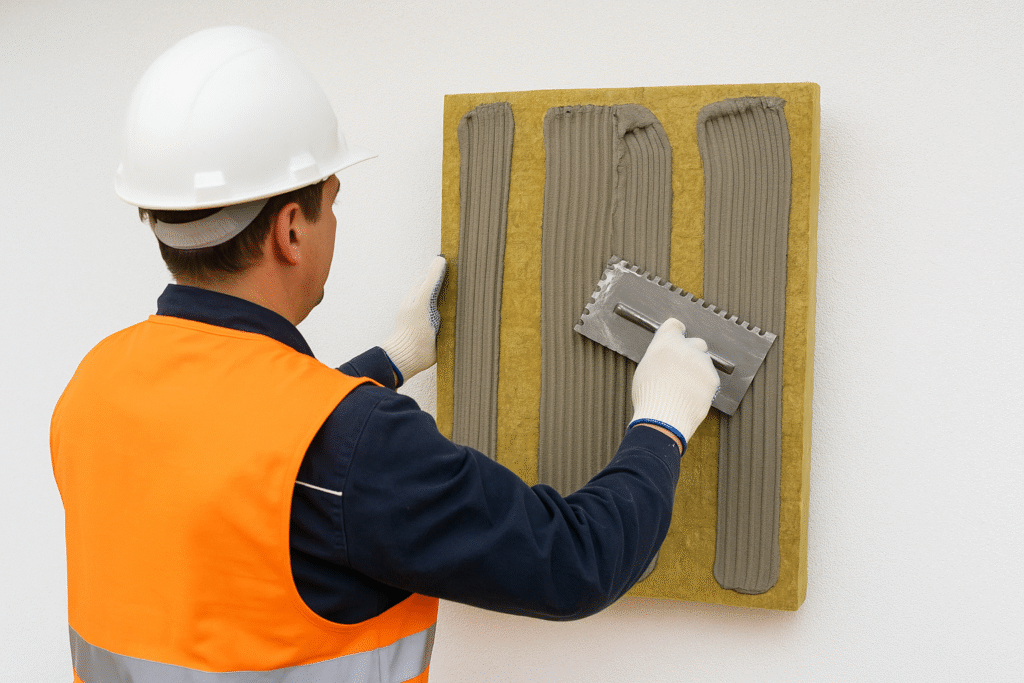 EIFS adhesive application techniques