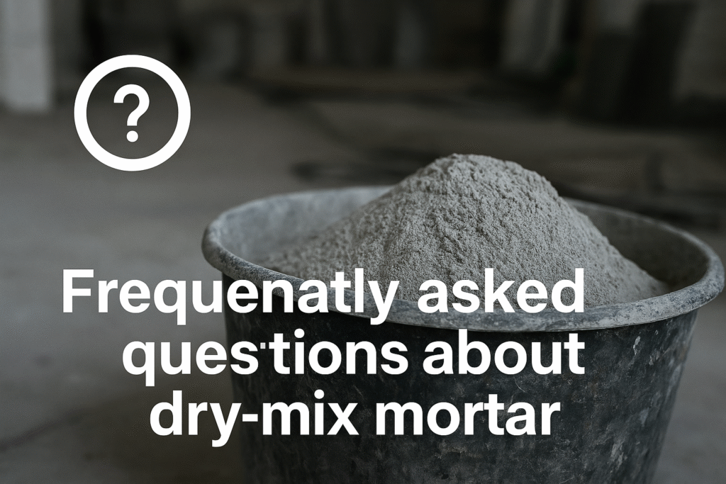 frequently asked questions about dry-mix mortar