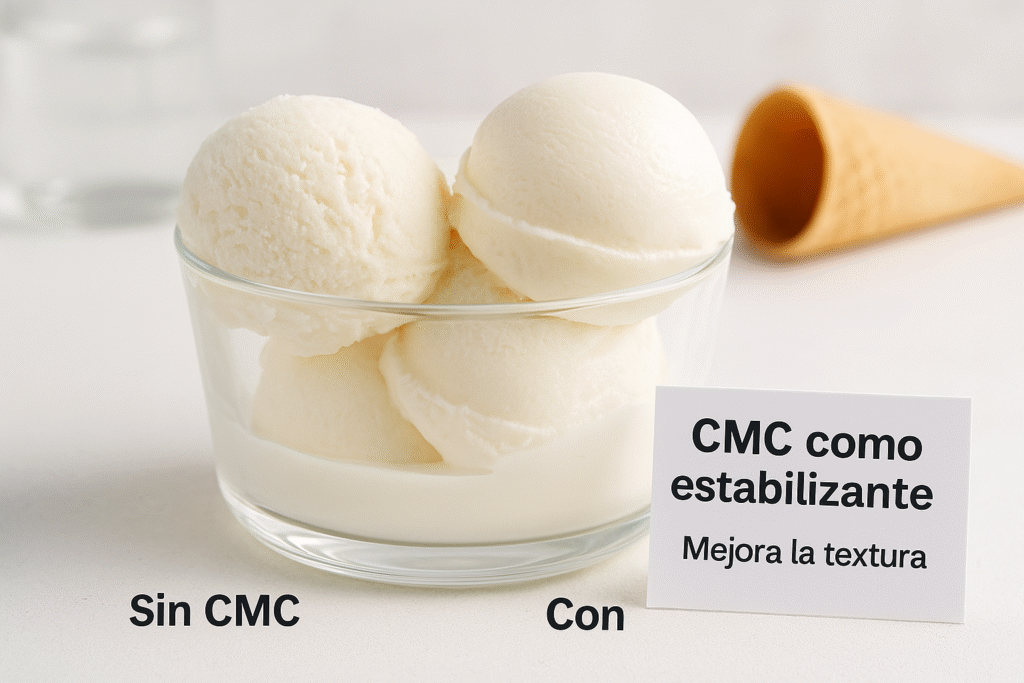 CMC utilizada en helados para mejorar textura