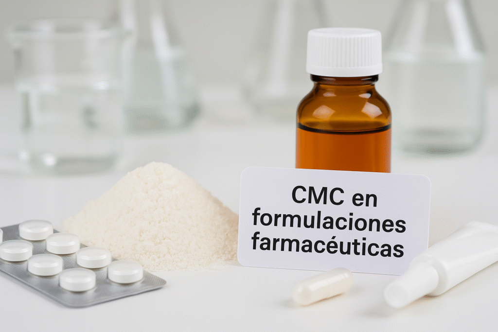 CMC utilizada en formulaciones farmacéuticas