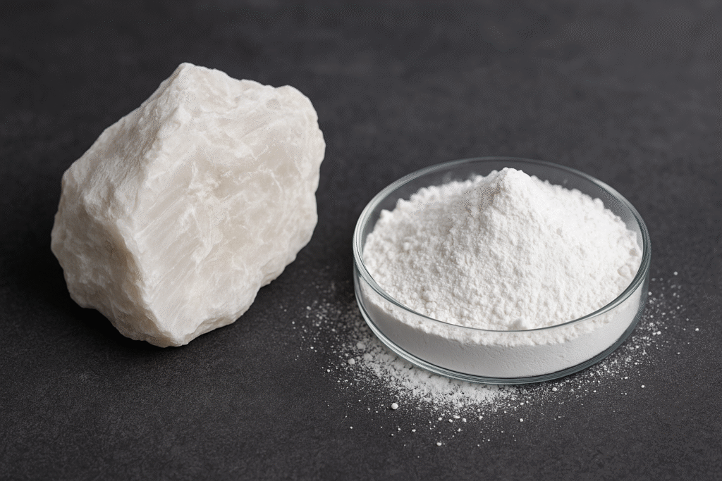 Natural gypsum and processed gypsum powder gypsum mineral and powder