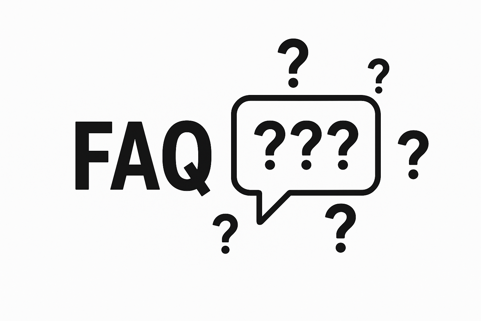 Common questions about gypsum putty application FAQ illustration with question marks
