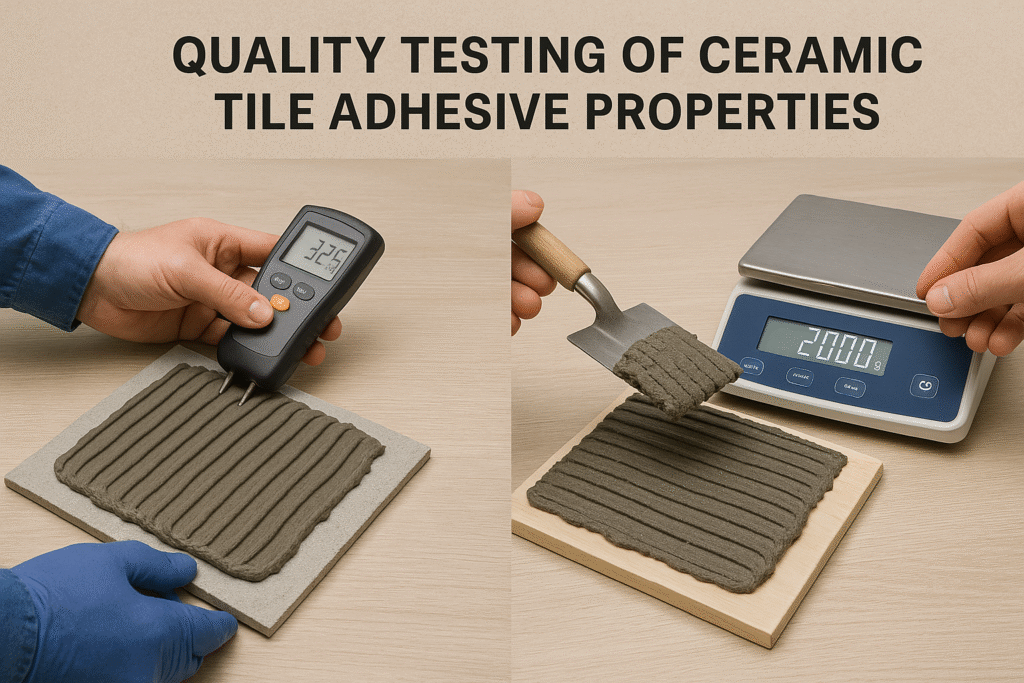 Quality testing of ceramic tile adhesive properties quality testing of adhesive