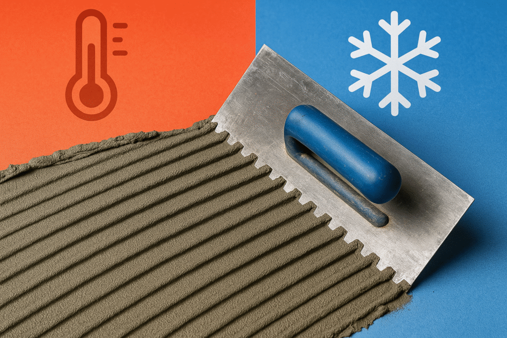 Temperature effects on cement-based adhesives cement-based tile adhesives temperature effects