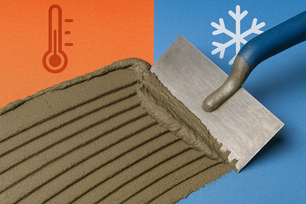 Temperature effects during application temperature impact on adhesive application