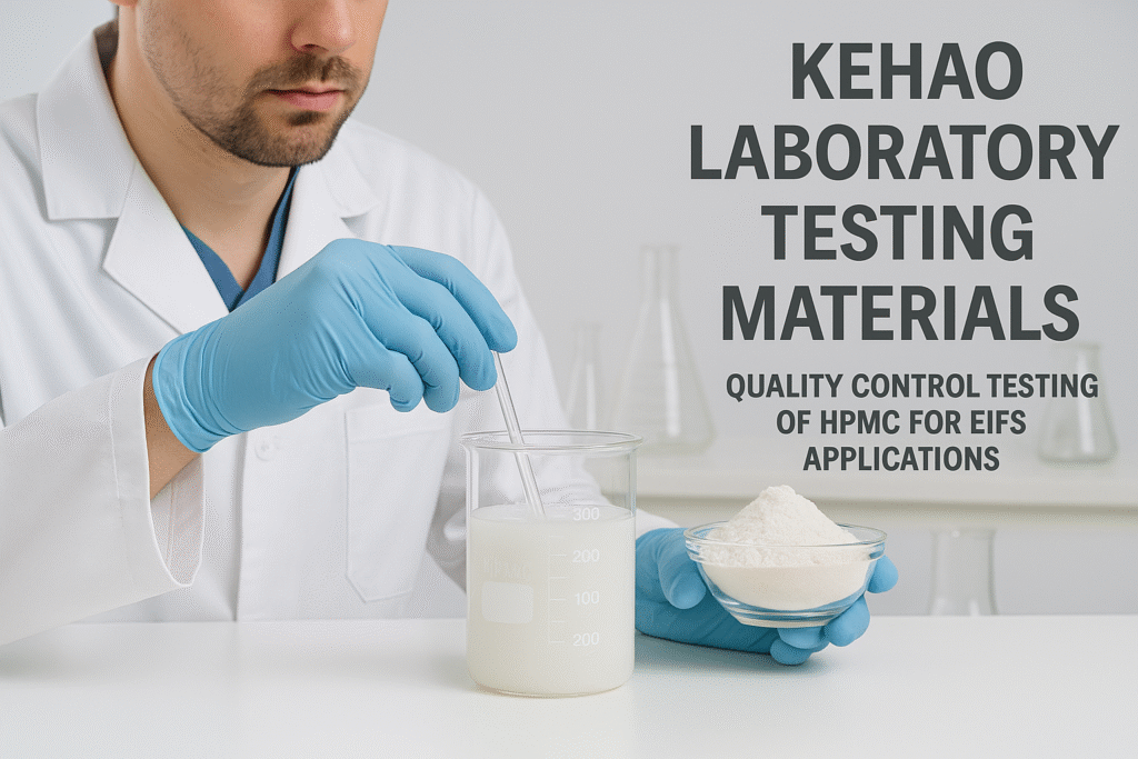 Quality control testing of HPMC for EIFS applications Kehao laboratory testing materials