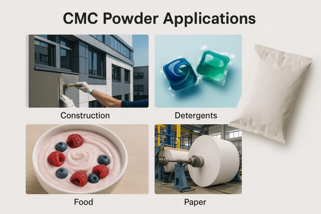 Various industrial applications of CMC powder CMC powder applications