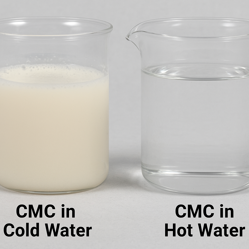 Comparison of CMC dissolution in cold versus hot water CMC dissolution in cold vs hot water