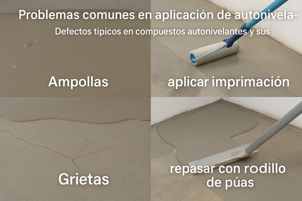Defectos típicos en compuestos autonivelantes y sus soluciones Problemas comunes en aplicación de autonivelantes