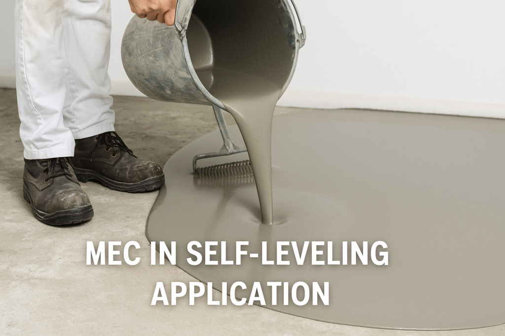 Self-leveling compound with MHEC MHEC in self-leveling application