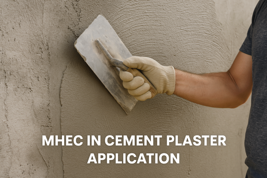 Cement plaster with MHEC MHEC in cement plaster application