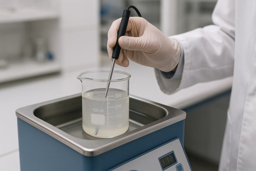 Gelation temperature testing setup